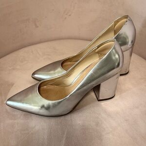 SCHUTZ Metallic Silver Women's Heels